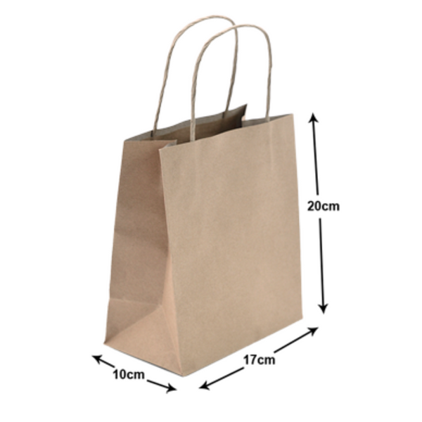 Brown Paper Bag Small 20cmx17cmx10cm