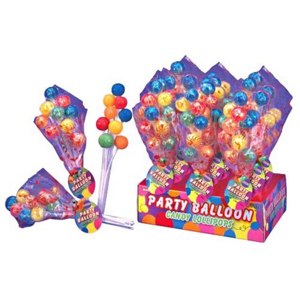 Party Balloon Lollipops 12x120g
