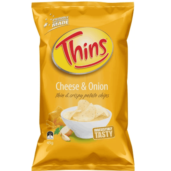 Thins Cheese & Onion 18x45g