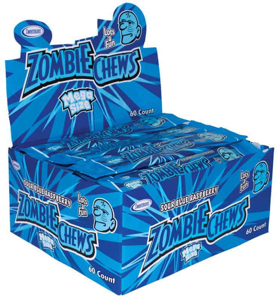 Zombie Chews Sour Blue Raspberry 72x28g